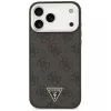 Capa MagSafe GUESS 4G Triangle Logo para iPhone 18 Pro Max / 17 Pro Max - Preto e Prateado