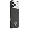Capa MagSafe GUESS 4G Triangle Logo para iPhone 18 Pro Max / 17 Pro Max - Preto e Prateado