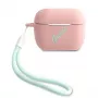 Capa GUESS GUACAPLSVSPG para AirPods Pro Silicone Vintage Rosa Verde