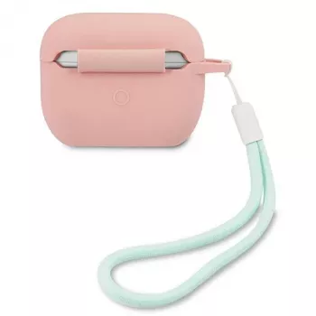 Capa GUESS GUACAPLSVSPG para AirPods Pro Silicone Vintage Rosa Verde