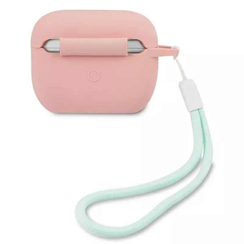 Capa GUESS GUACAPLSVSPG para AirPods Pro Silicone Vintage Rosa Verde