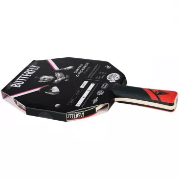 Raquete de ténis de mesa Butterfly Ovtcharov Black - cabo cónico, borrachas Wakaba, madeira de 5 camadas, aprovada pela ITTF