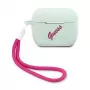Capa de silicone GUESS Vintage para AirPods Pro - Azul Fuchsia