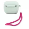 Capa de silicone GUESS Vintage para AirPods Pro - Azul Fuchsia