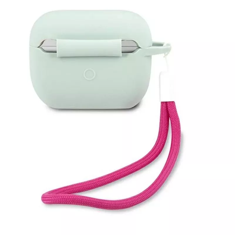 Capa de silicone GUESS Vintage para AirPods Pro - Azul Fuchsia