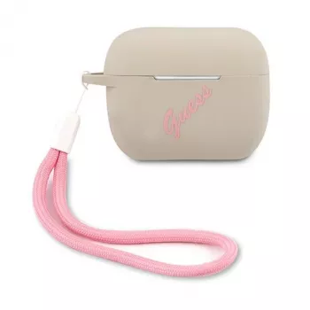 Capa de silicone GUESS Vintage para Apple AirPods Pro - Cinzento Rosa