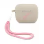 Capa de silicone GUESS Vintage para Apple AirPods Pro - Cinzento Rosa