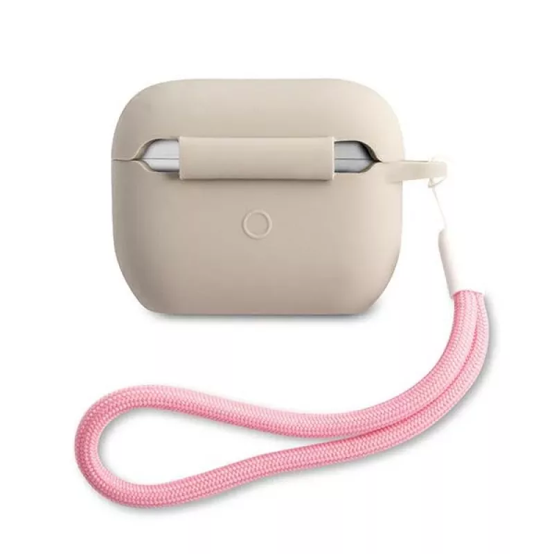 Capa de silicone GUESS Vintage para Apple AirPods Pro - Cinzento Rosa