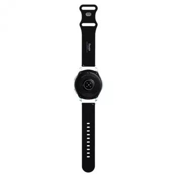 Pulseira de silicone Hello Kitty com cabeça da Kitty para smartwatches, 22 mm, Preto