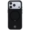 Capa de pele Mercedes com suporte de anel MagSafe para iPhone 18 Pro Max / 17 Pro Max - Preto