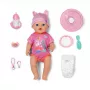 Boneca interativa ZAPF CREATION Baby born Emma Click & Play 43 cm com macacão rosa e chapéu
