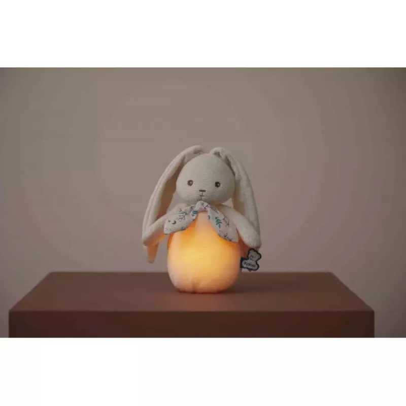 Luz de presença de peluche Kaloo Lapinoo, coelho cor de creme