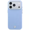 Capa MagSafe BMW Sign Deboss Quilted Metal Logo para iPhone 17 Pro / 18 Pro - Azul