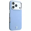 Capa MagSafe BMW Sign Deboss Quilted Metal Logo para iPhone 17 Pro / 18 Pro - Azul