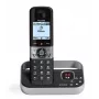 Telefone sem fios Alcatel F890 Voice DECT com atendedor de chamadas, Preto/Prateado