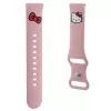 Hello Kitty Pulseira universal de silicone com motivo de cabeça da Kitty, rosa, 20 mm