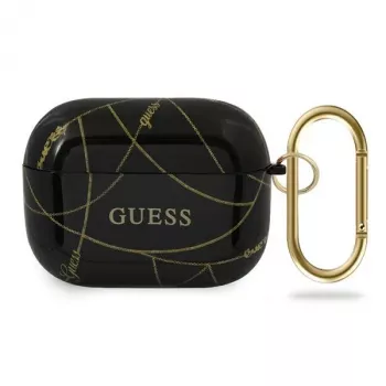 GUESS Capa para AirPods Pro preta Gold Chain Collection