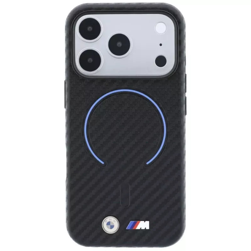 BMW M Capa MagSafe Carbon Printed Ring para iPhone 18 Pro Max / 17 Pro Max - preta