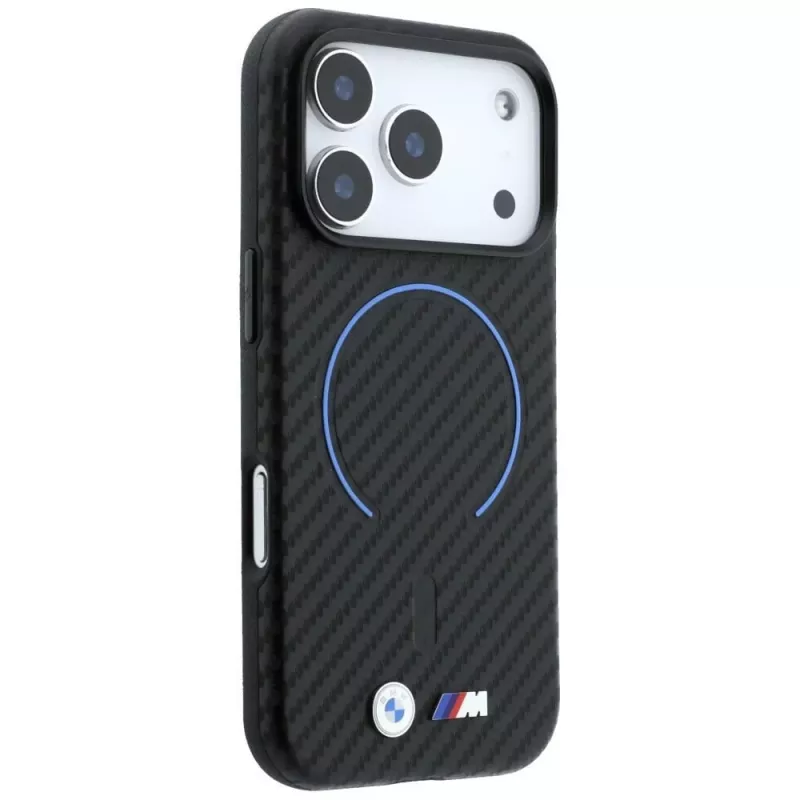 BMW M Capa MagSafe Carbon Printed Ring para iPhone 18 Pro Max / 17 Pro Max - preta