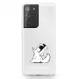 Karl Lagerfeld KLHCS21LCFNRC Capa rígida transparente para Galaxy S21 Ultra com design divertido da Choupette