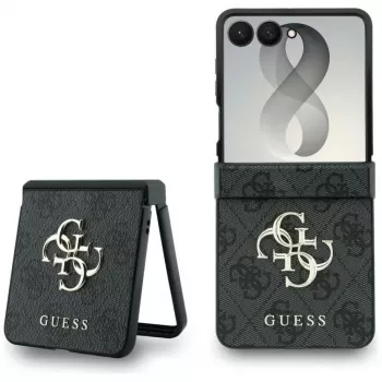 GUESS Capa Big 4G Logo para Samsung Galaxy Z Flip 5 - preta