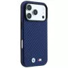 BMW M Capa MagSafe Carbon Metal Logo para iPhone 18 Pro / 17 Pro - azul-marinho