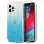 Mercedes-Benz MEHCP12LCLGBL Capa rígida para iPhone 12 Pro Max Transparent Line azul