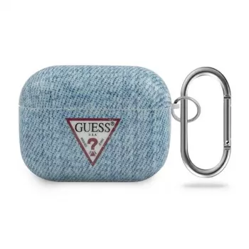 GUESS Capa para AirPods Pro azul-clara da Jeans Collection com mosquetão