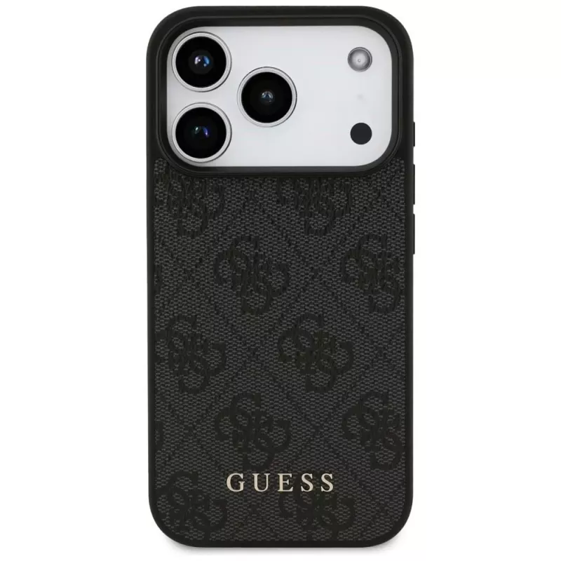 GUESS Capa de proteção traseira 4G Classic para Apple iPhone 18 Pro / 17 Pro - preta