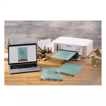 SIGEL DP642 Papel de carta de Natal, motivo natalício verde, A4, 90 g/m2, 100 folhas
