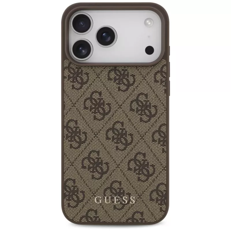 GUESS Capa 4G Classic para iPhone 18 Pro Max / 17 Pro Max - castanha