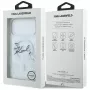 Capa MagSafe Karl Lagerfeld Liquid Glitter Karl Script Logo para iPhone 17 Pro transparente