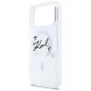 Capa MagSafe Karl Lagerfeld Liquid Glitter Karl Script Logo para iPhone 17 Pro transparente