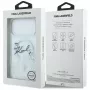 Capa MagSafe Karl Lagerfeld Liquid Glitter Karl Script Logo para iPhone 17 Pro Max, transparente