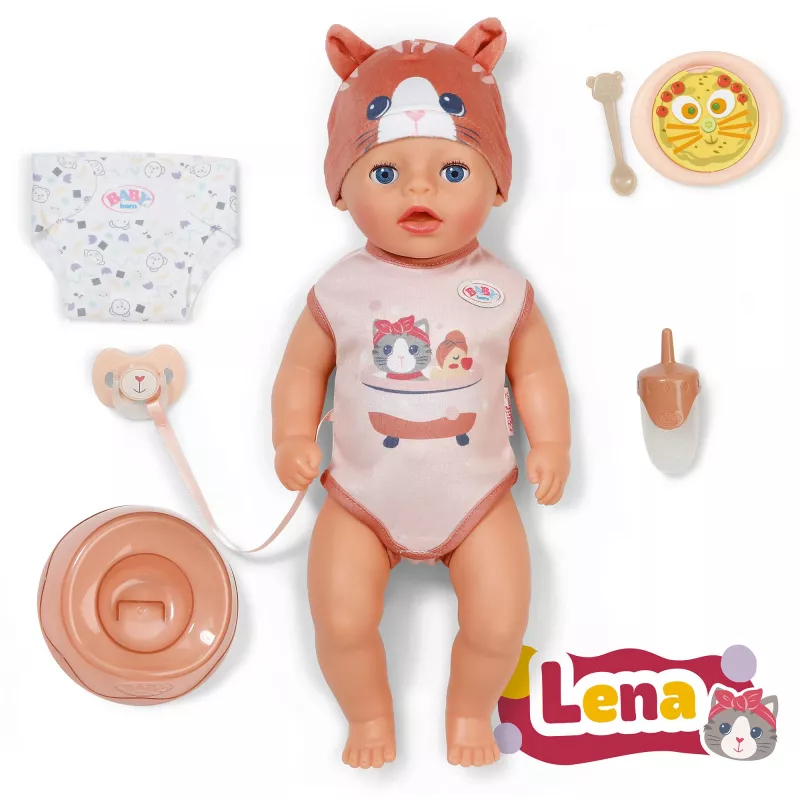 Boneca Zapf Baby born Lena Cat 36cm corpo mole ZAPF CREATION