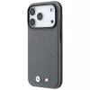 BMW M Carbon Metal Logo Capa MagSafe para iPhone 18 Pro / 17 Pro - Cinzento