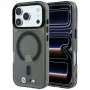 BMW M IML Glossy Metal Logo & Trims capa MagSafe para iPhone 18 Pro / 17 Pro - preto