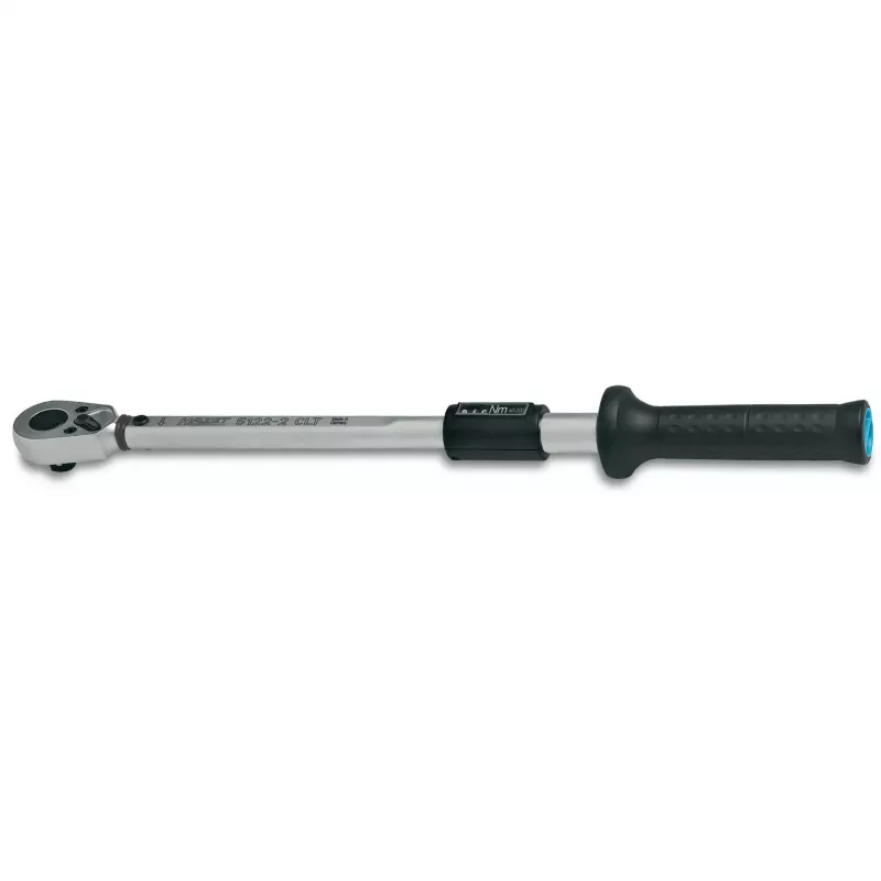 HAZET 5121-2CLT chave dinamométrica de 1/2 polegadas com catraca reversível, 20-120 Nm, DIN EN ISO 6789-2:2017, certificado de calibração