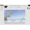SIGEL H7470 Tapete de secretária em papel com calendário de 3 anos 2027/2028/2029, Beach, 59,5 x 41 cm