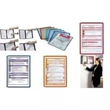 Durable SHERPA PANEL A4 Moldura de visualização, polipropileno cinzento, para sistemas de exposição SHERPA