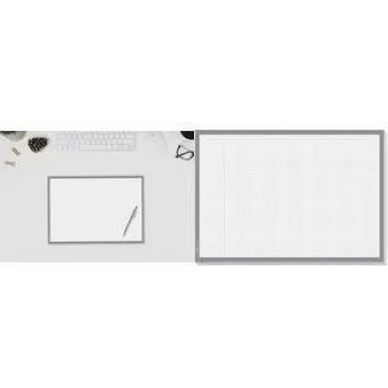 Sigel HO265 Tapete de secretária A3, 40 folhas destacáveis, branco/cinzento, antiderrapante