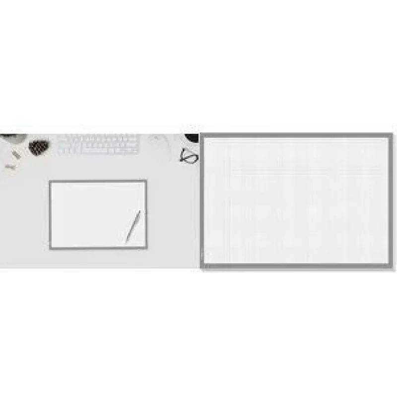 Sigel HO265 Tapete de secretária A3, 40 folhas destacáveis, branco/cinzento, antiderrapante