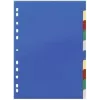 DURABLE 674027 Separadores de documentos A4 1-10, polipropileno, 10 peças, furação universal, cores mistas