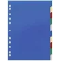 DURABLE 674027 Separadores de documentos A4 1-10, polipropileno, 10 peças, furação universal, cores mistas