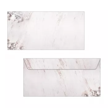SIGEL 25 envelopes de Natal Rustic White formato DIN longo sem janela