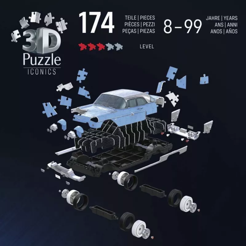 Ravensburger Puzzle 3D Iconics: Cadillac Eldorado Brougham (162 peças)