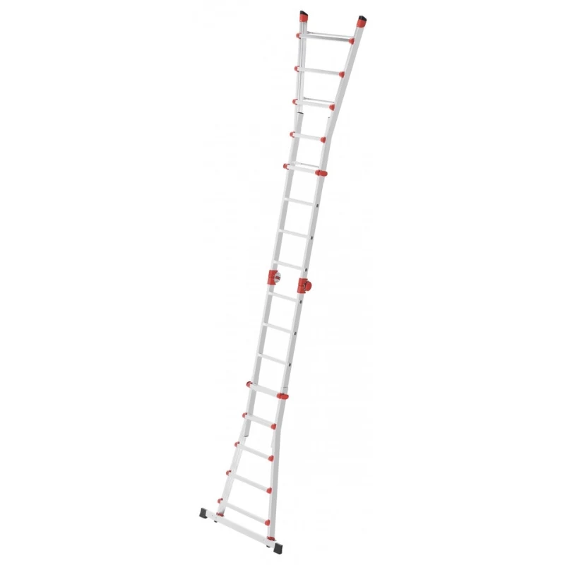 Escada combinada multiusos Hailo M80 4x5 degraus, alumínio, 20 degraus, 150 kg, EN 131 Professional