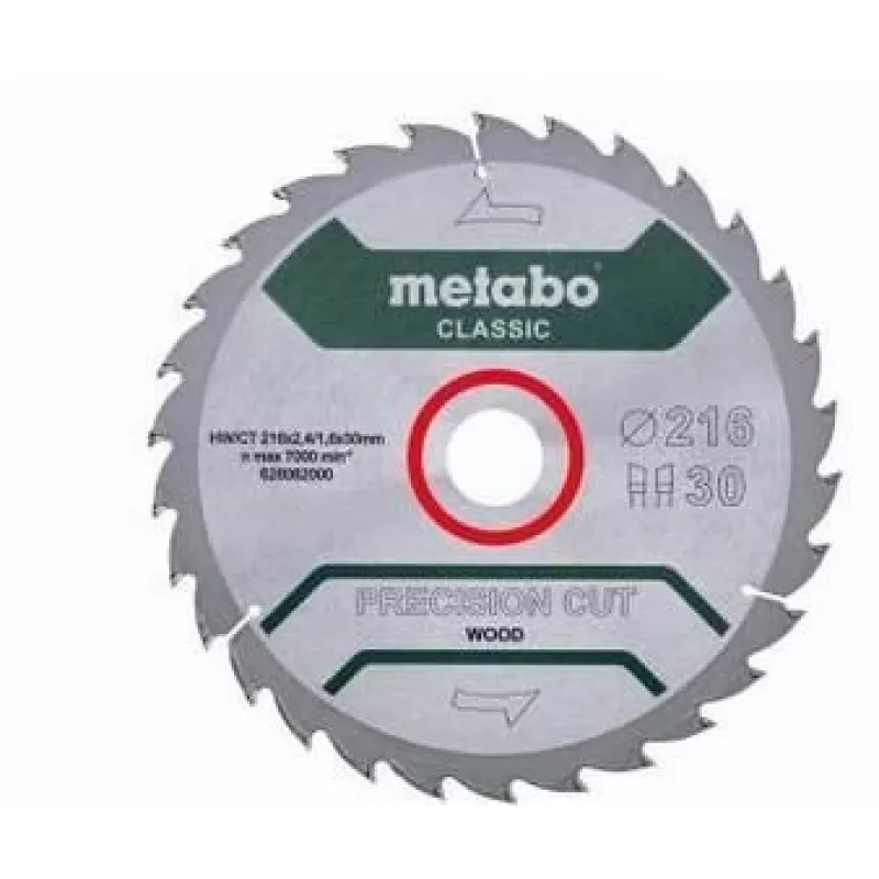 Metabo 628062000 Precision Cut Classic Disco de serra 216mm x 30mm x 40T