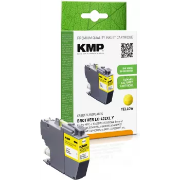 KMP Remanufactured Cartucho de tinta amarelo para Brother LC422XLY (MFC-J5340DW, MFC-J5740DW, MFC-J6540DW, MFC-J6940DW) - Alto rendimento 1500 páginas