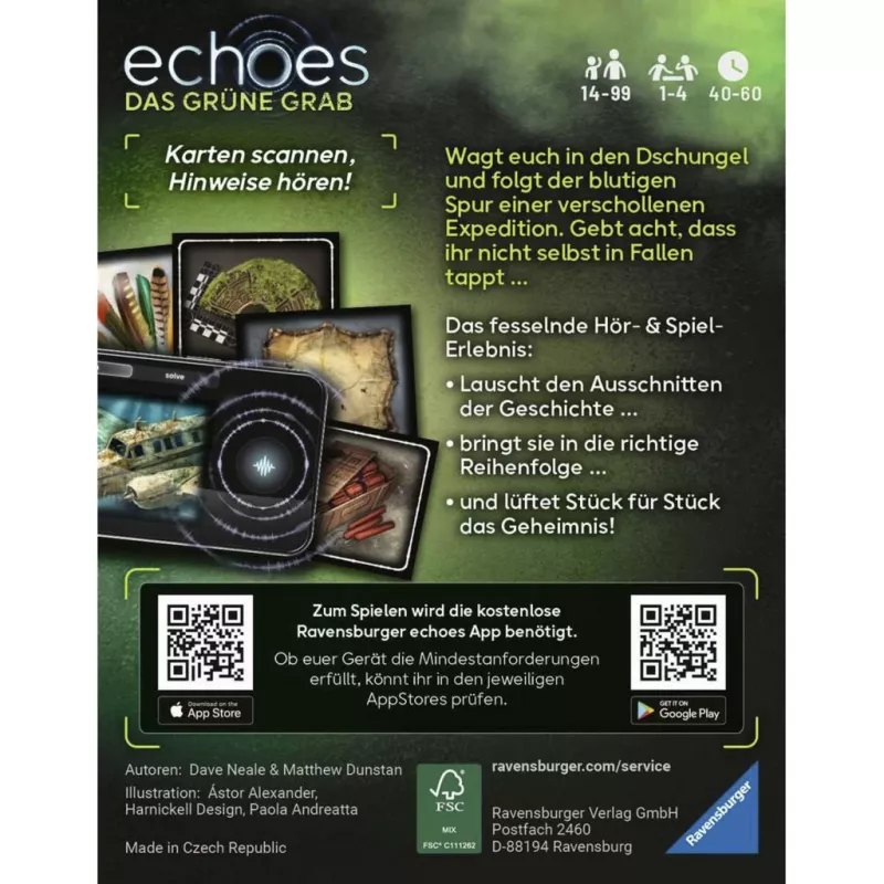 Ravensburger echoes Das grüne Grab Jogo de mistério áudio